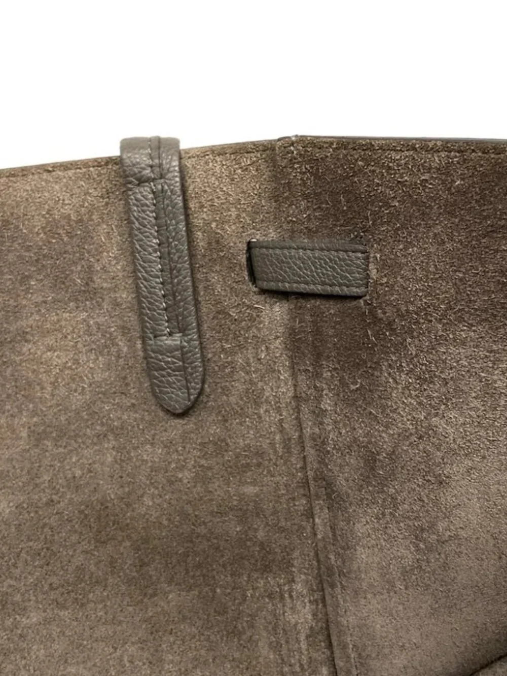 CELINE Cabas Phantom Small With Belt Gray Soft grained calfskin Tote Bag
